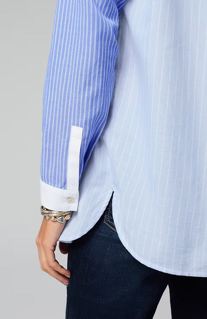 Mixed-Stripes Oversized Tunic