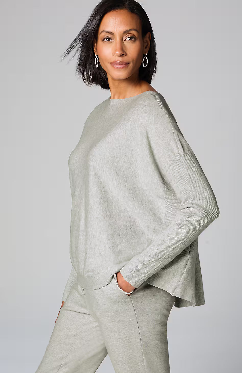 Pure Jill Dolman-Sleeve Sweater