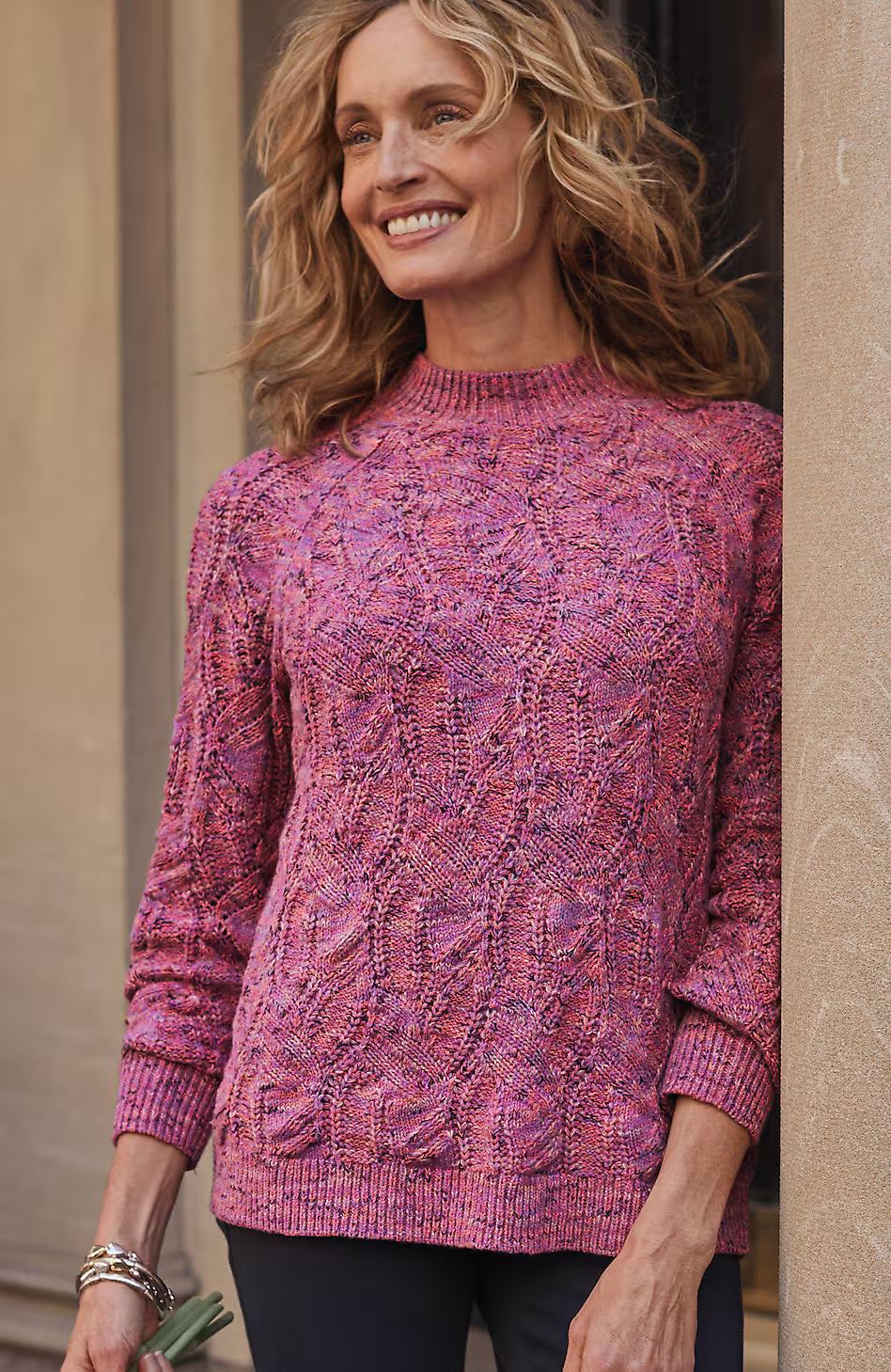 Wearever Multiyarn Textured Pullover