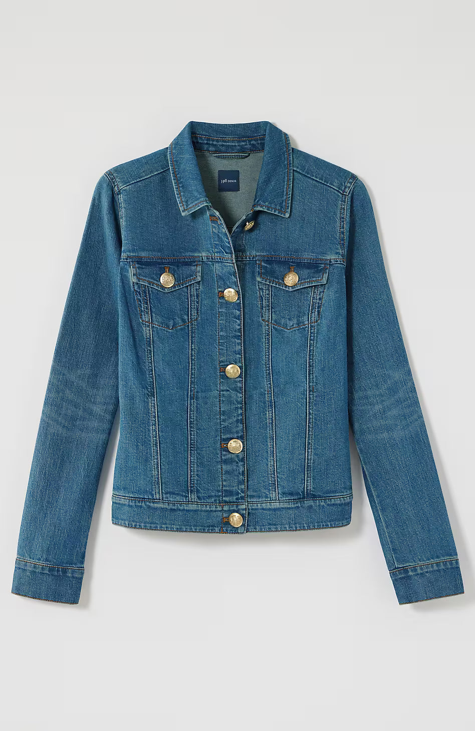 Button-Front Denim Jacket