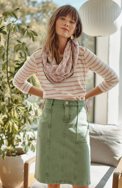 Denim Utility Skirt