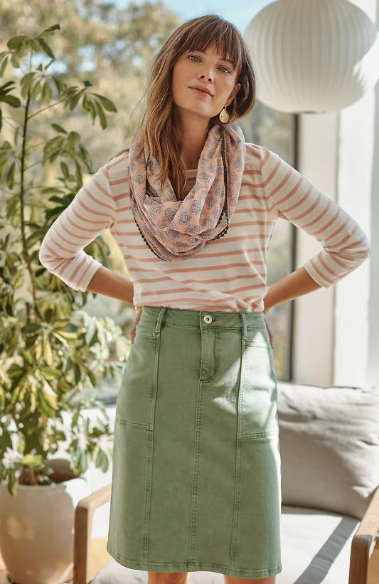 Denim Utility Skirt