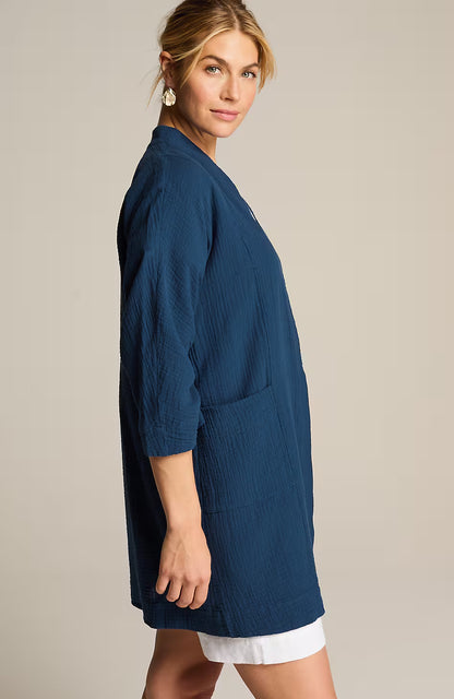 Pure Jill Cotton-Gauze Jacket