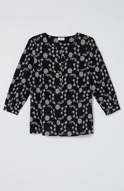 Embroidered Eyelet Popover