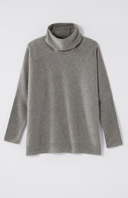 Pure Jill Scrunch-Neck Recycled-Cashmere Sweater