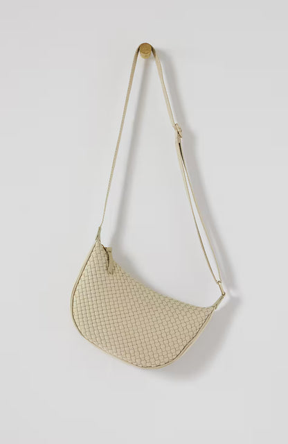 Woven Crescent Sling Bag