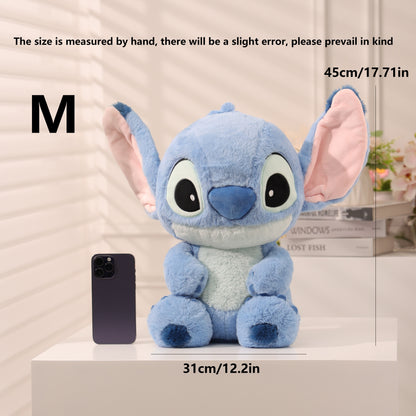 Disney Poupée Assise de la Série Basique Stitch, Cadeau d'Anniversaire Mignon et Doux en Peluche Disponible dans Diverses Tailles
