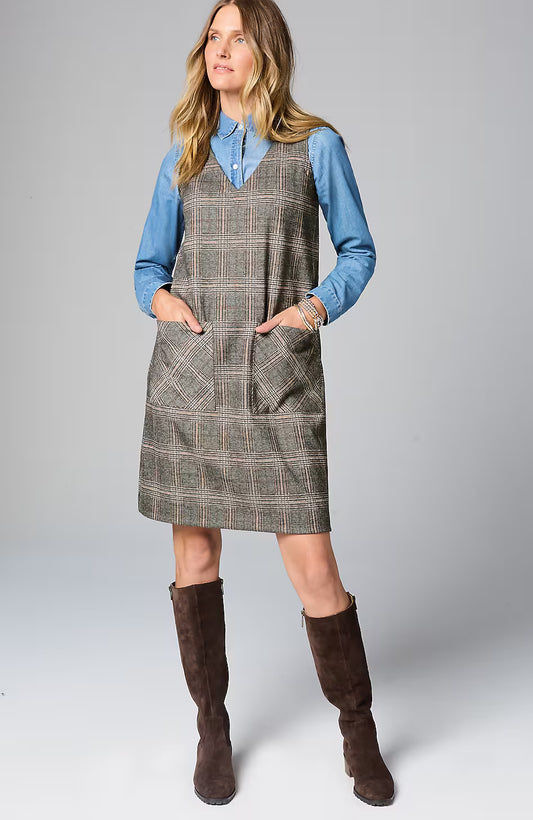 Sleeveless Plaid Dress