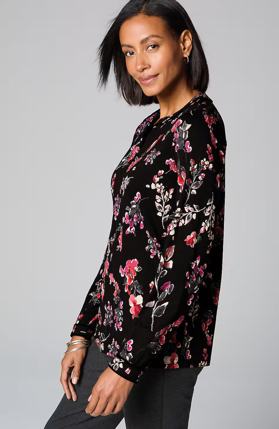 Velvet-Piped Top