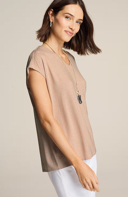 Wearever Striped V-Neck Tee