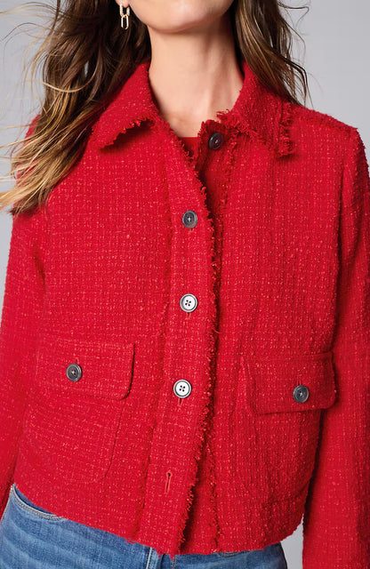 Textured-Tweed Jacket