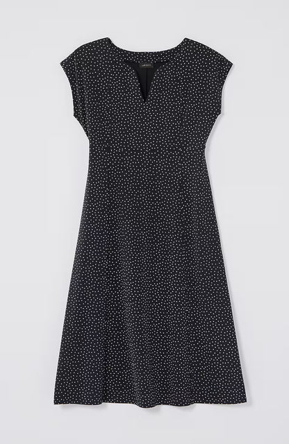 Wearever Seamed Split-Neck Dress