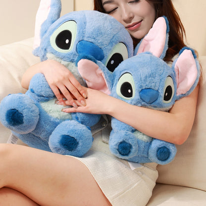 Disney Poupée Assise de la Série Basique Stitch, Cadeau d'Anniversaire Mignon et Doux en Peluche Disponible dans Diverses Tailles