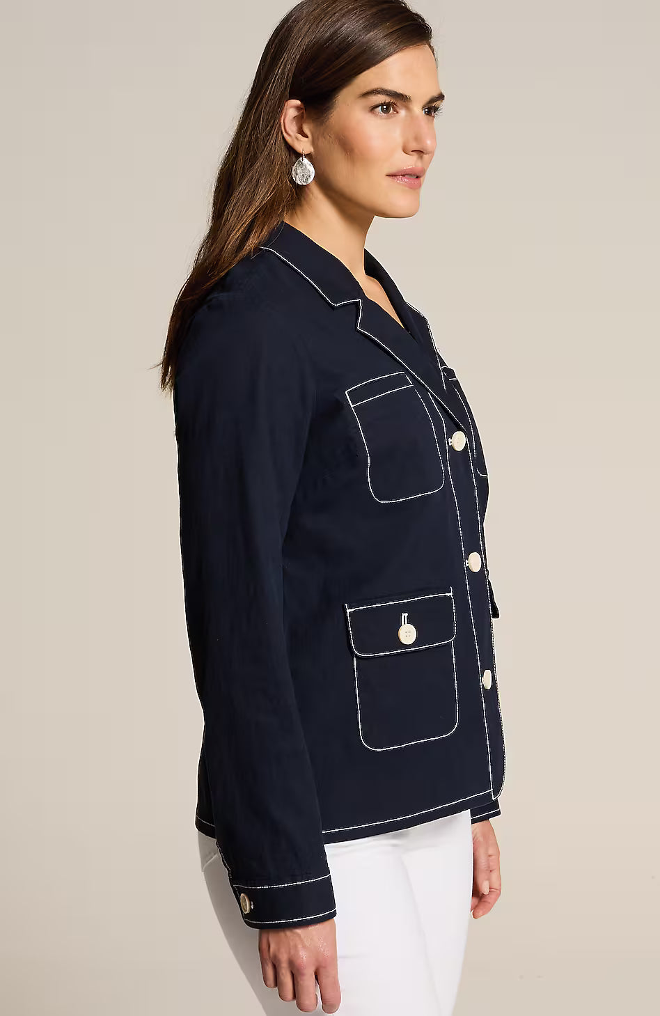 Contrast-Stitched Jacket