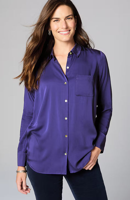 Satin A-Line Shirt