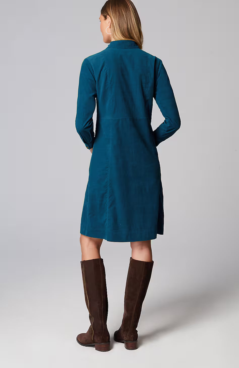 Soft Cord Shirtdress