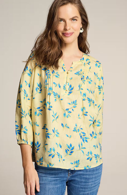 Linen Pintucked Top