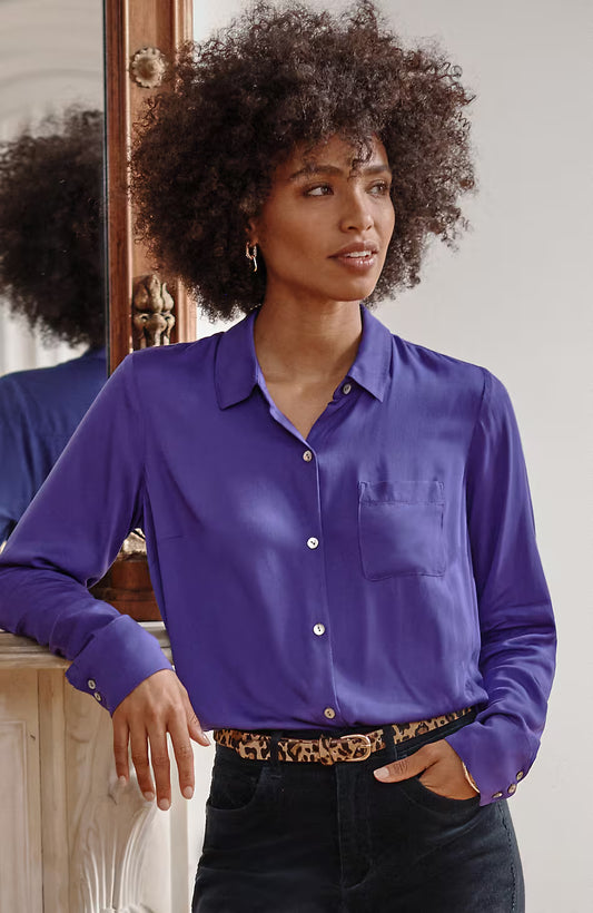 Satin A-Line Shirt