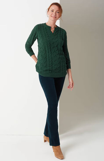 Split-Neck Chenille Tunic