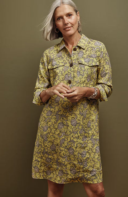 Linen Popover Shirtdress