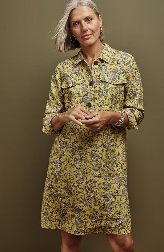 Linen Popover Shirtdress