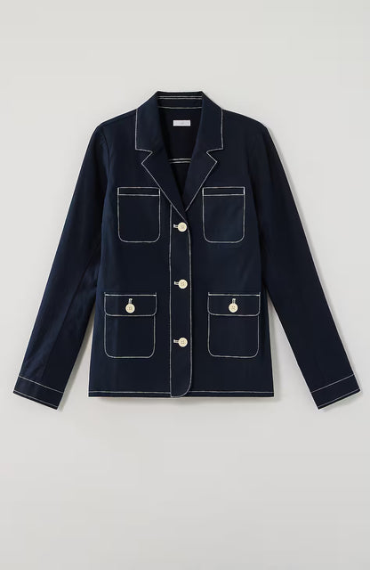 Contrast-Stitched Jacket