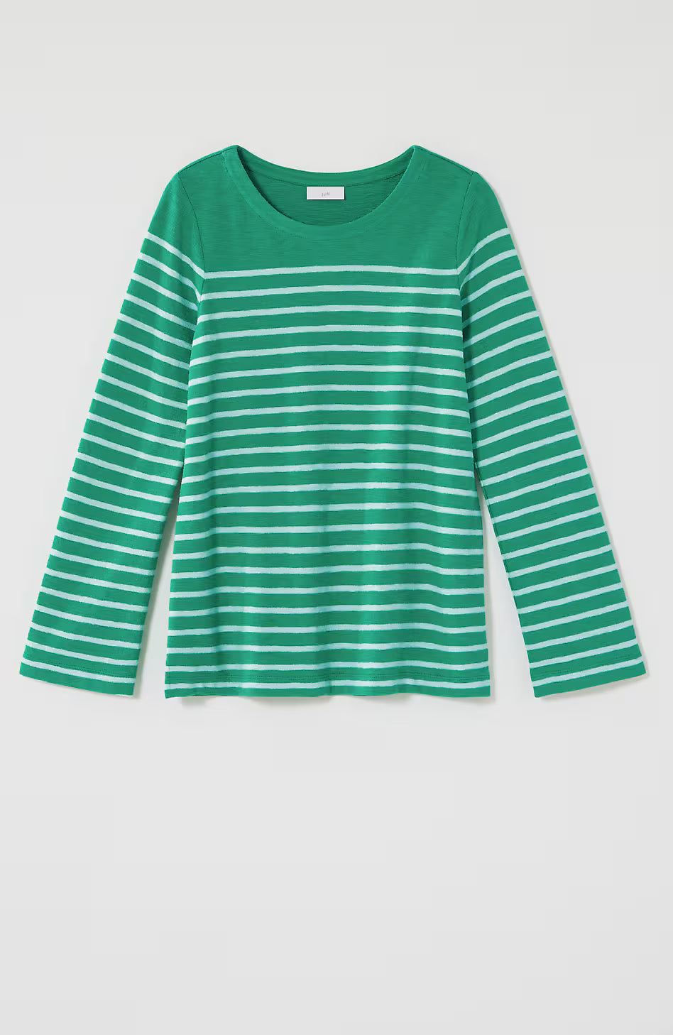 Textured-Cotton Striped Tee