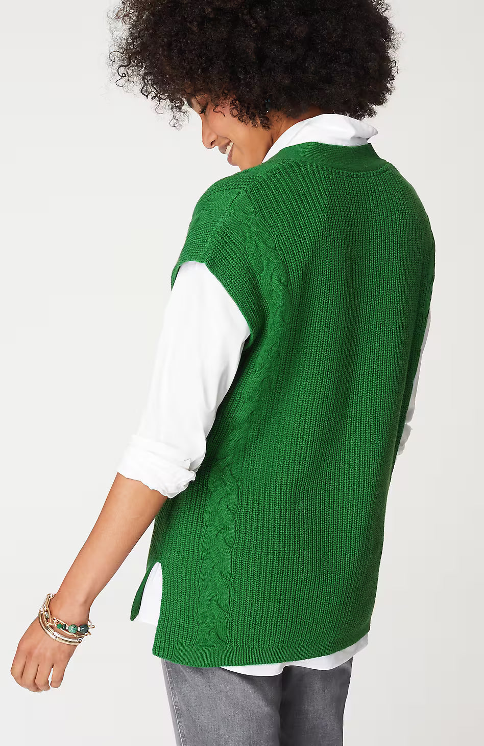 V-Neck Cable Vest