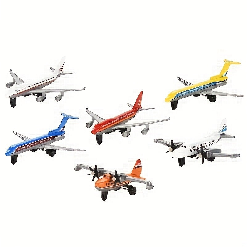 Ensemble de Modèles d'Avions de Combat et Passagers en Alliage Coulé sous Pression - Jouet Collectionnable en Métal et Plastique pour Décoration Maison, Idéal pour Noël, Pâques et Cadeaux d'Anniversaire