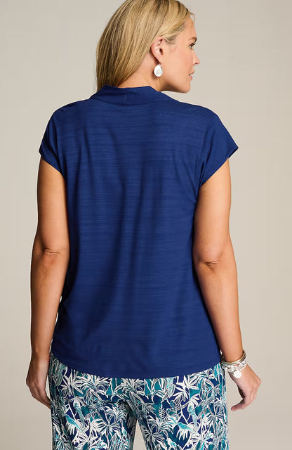 Wearever Slub-Knit Cap-Sleeve Top