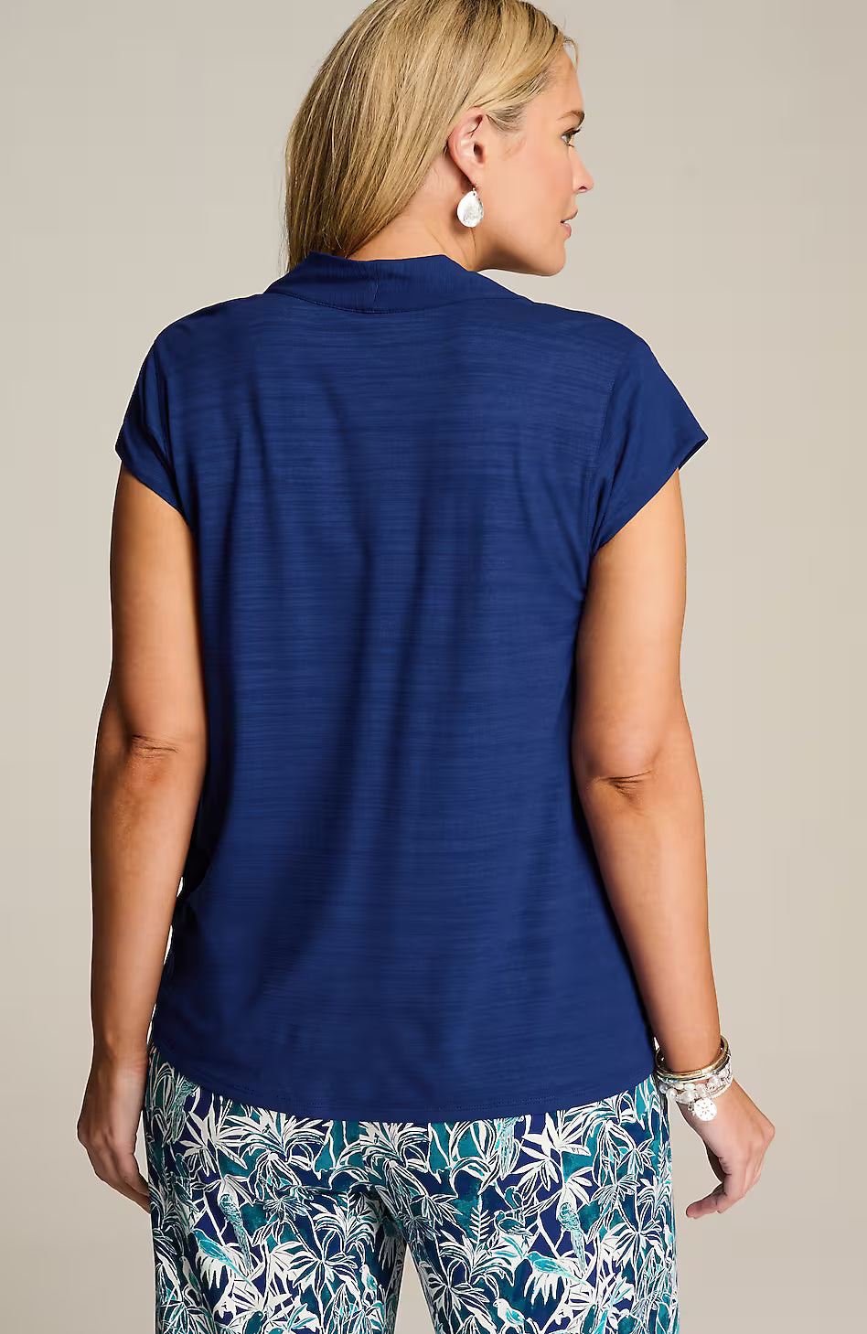 Wearever Slub-Knit Cap-Sleeve Top