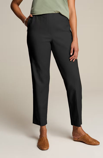 Curvy-Fit Versatile Cotton-Stretch Slim-Leg Pants