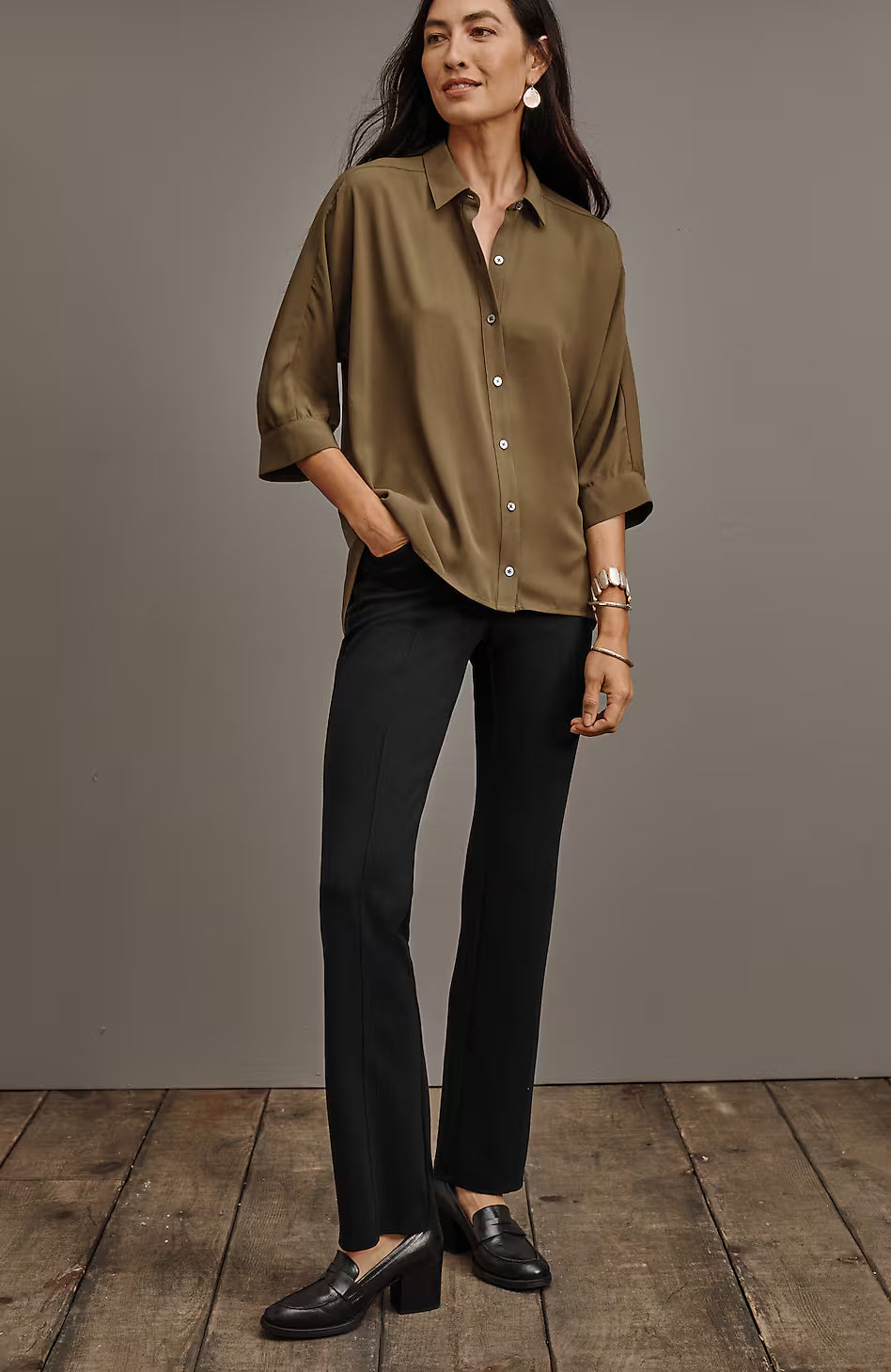 Wearever Double-Face Jersey Boot-Cut Trousers
