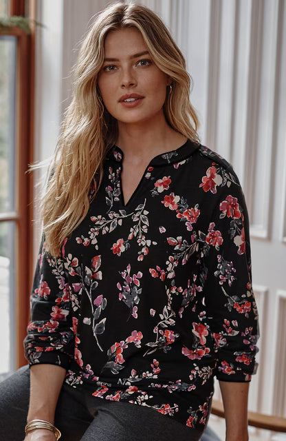 Velvet-Piped Top