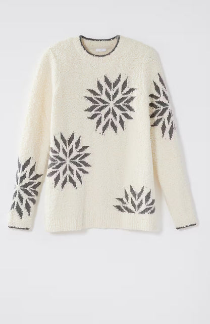 Intarsia Snowflake Sweater
