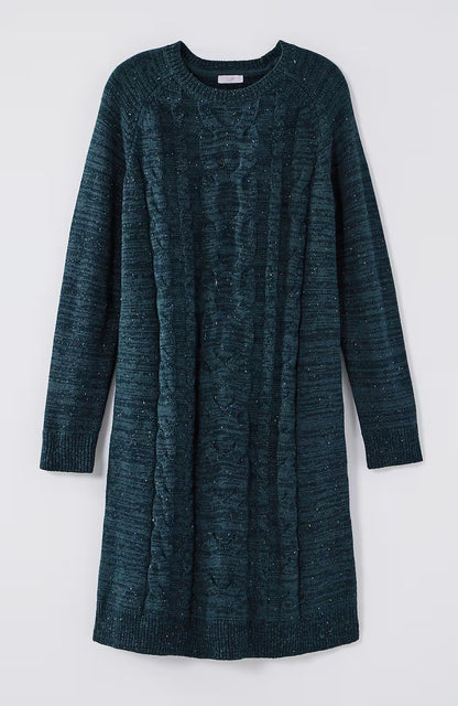 Cabled Sweater Dress