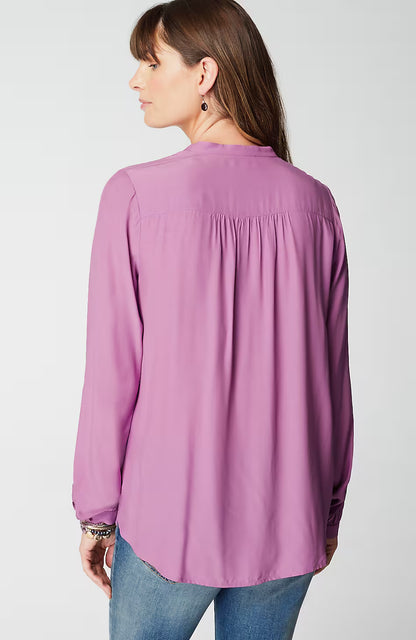 Button-Front Top