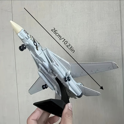 Modèle de Chasseur F-14 - Modèle d'Avion Détailé avec Support, Idéal pour les Passionnés Militaires & Cadeau Parfait, Kit de Construction Avion Militaire | Modèle Réaliste d'Aéronef | Kit de Modélisme Aérien