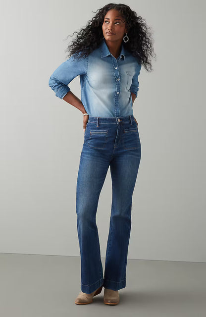 Curvy-Fit Flare Jeans