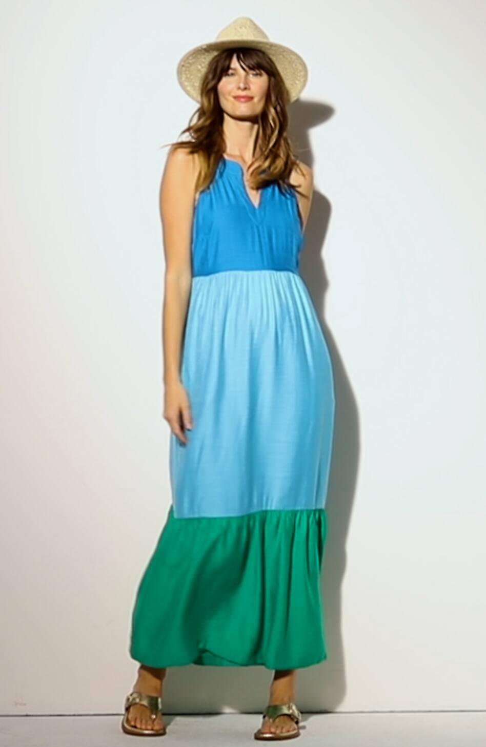 Color-Block Maxi Dress