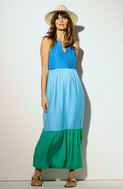 Color-Block Maxi Dress
