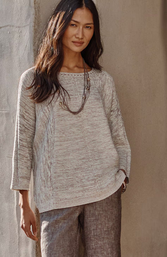 Pure Jill Textured Space-Dyed Sweater
