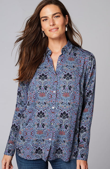 Satin A-Line Shirt