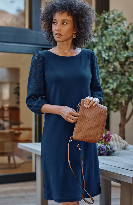Knit & Eyelet Dress