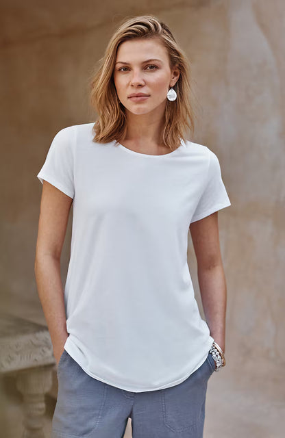 Pure Jill Scoop-Neck Elliptical Tee