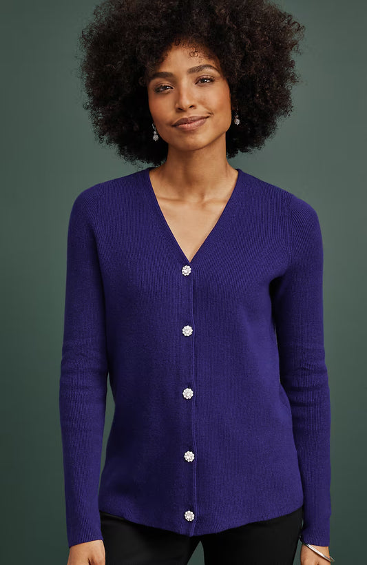 Bejeweled Textured Cardi
