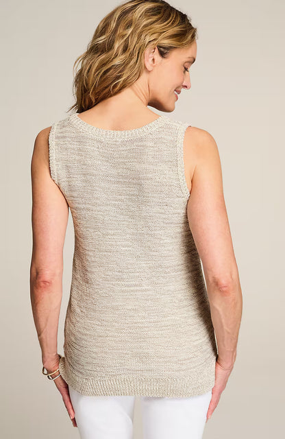 Tweed-Textured Sweater Tank