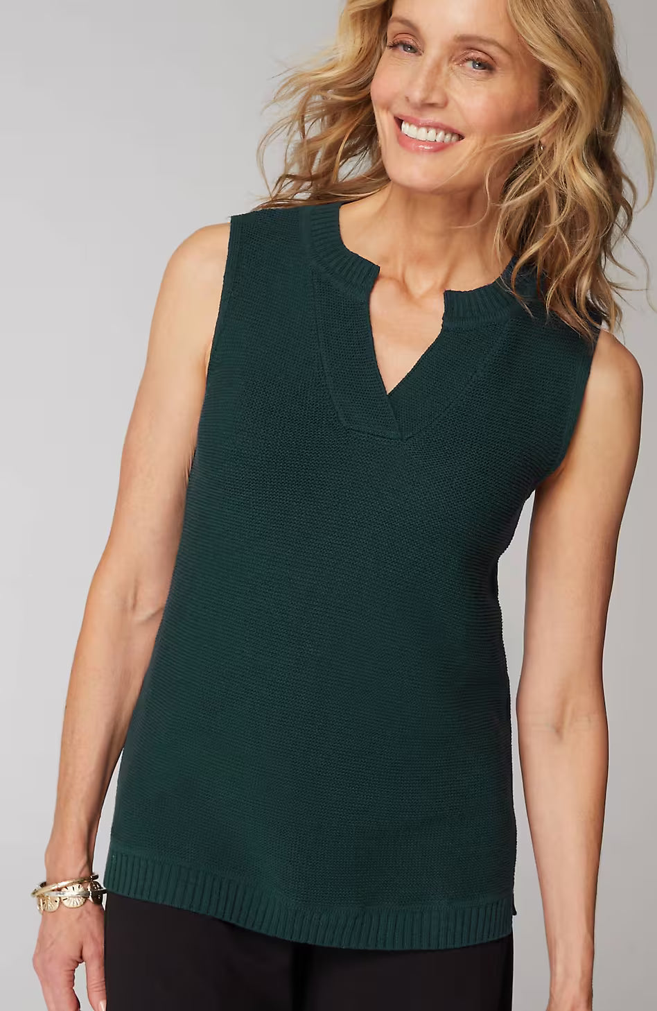Wearever Textured Sleeveless Sweater