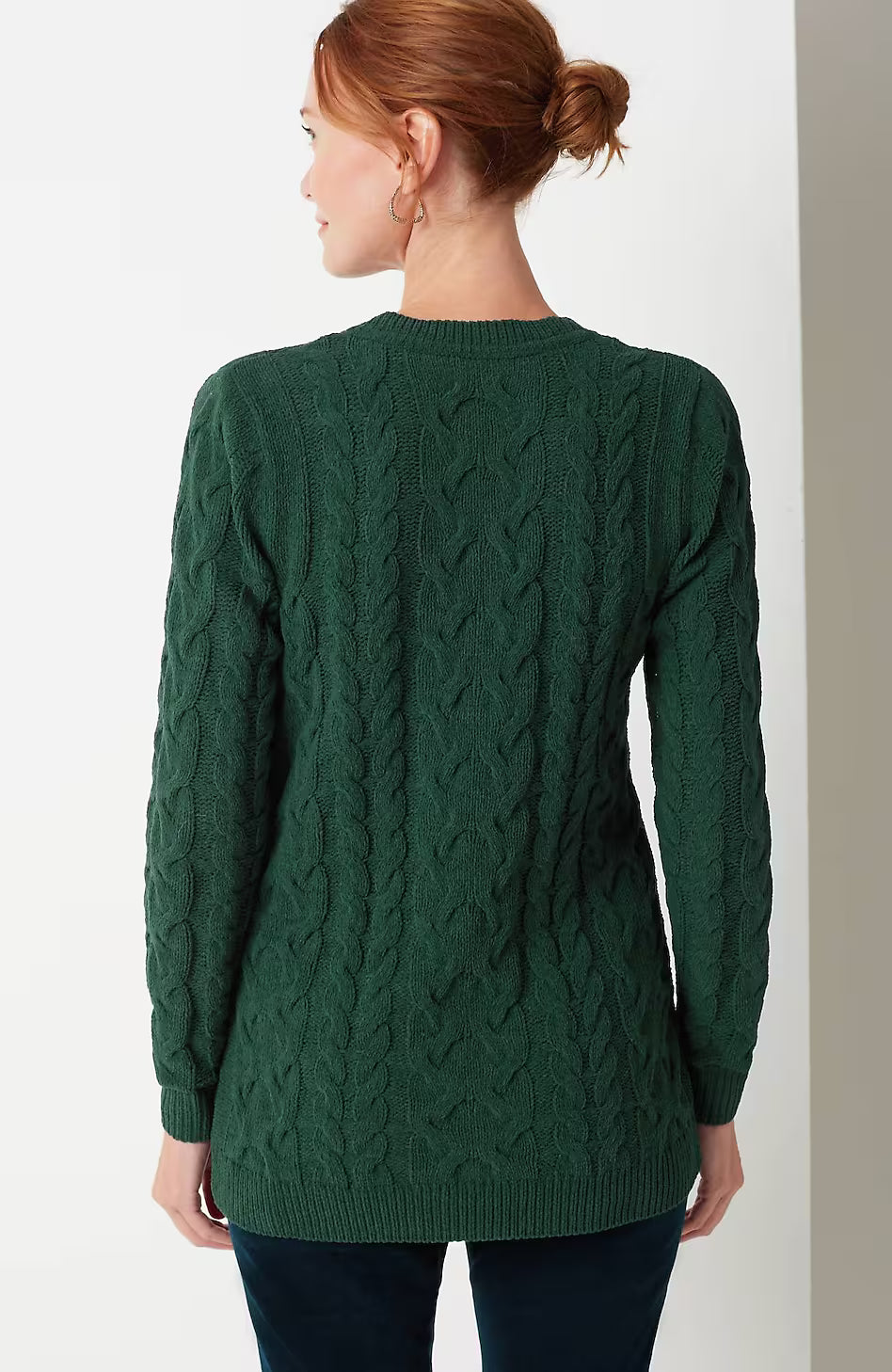 Split-Neck Chenille Tunic