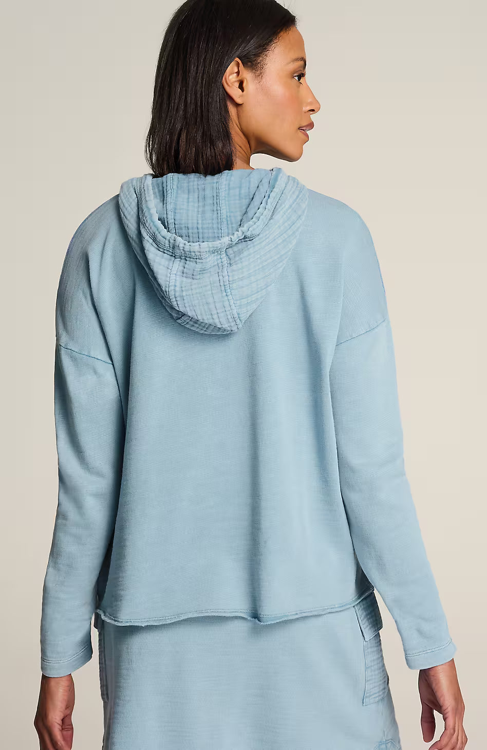 Fit Slub-Terry Garment-Dyed Hoodie